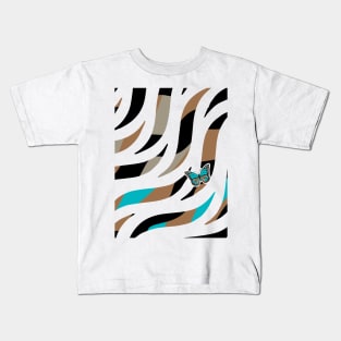 Abstract Black and White Simple Pattern geometry Kids T-Shirt